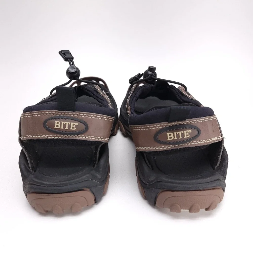 Bite Troutstream Mens Brown Black Fly Fishing Wading Sandals Felt Sole Size 8